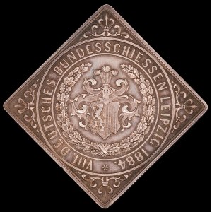 Germany. Leipzig Klippe Medal 1884 Shooting Festival Silver
