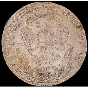 Slovaquie. RDR 20 Kreuzer 1768 B Kremnica Argent