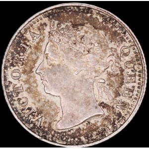 Hong Kong. 5 Cents 1886 Birmingham Silver