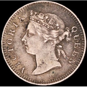 Hongkong. 5 centów 1899 srebro Birmingham