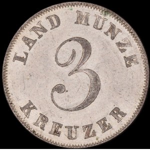 Germany. Saxe Coburg and Gotha 3 Kreuzer 1831 Silver