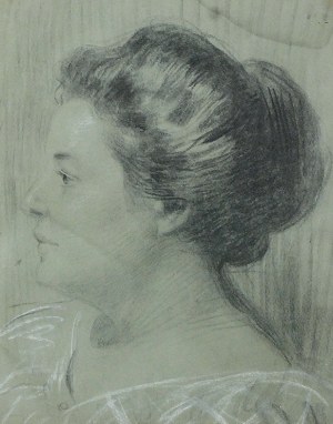Teodor AXENTOWICZ (1859-1938), Portret z profilu