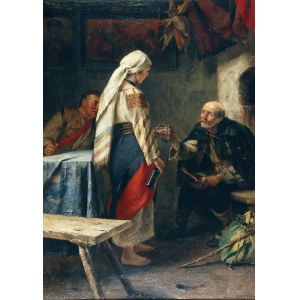Juliusz ZUBER (1861-1910), W huculskiej chacie, 1891