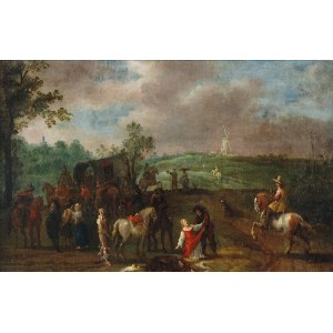 Malarz nieokreślony, flamandzki, XVII/XVIII w., Napad na dyliżans