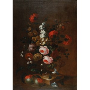 Malarz nieokreślony, XVIII w., Martwa natura z kwiatami