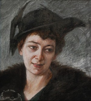 Józef PUACZ (1863-1927), Kobieta w kapeluszu