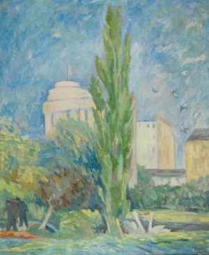 Jan HRYNKOWSKI (1891-1971), Nowy Kraków - Planty, 1934