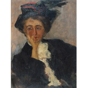 Tadeusz RYCHTER (1870-1943), Portret artystki Heleny Arkawin, 1908