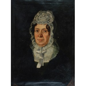 Malarz nieokreślony, zachodnioeuropejski, XIX w., Portret kobiety w czepcu