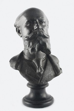 René Charles de SAINT- MARCEAUX (1845-1915) Fonderie THIÉBAUT FRERES, Popiersie mężczyzny z brodą - Georgesa Bihourd