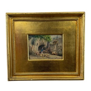 A. Vianelli, Cortile a San Giorgio a Cremano (Courtyard in San Giorgio a Cremano) - Achille Vianelli