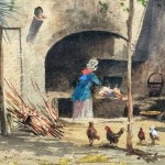 A. Vianelli, Cortile a San Giorgio a Cremano (Courtyard in San Giorgio a Cremano) - Achille Vianelli