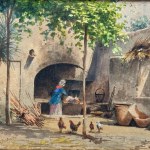A. Vianelli, Cortile a San Giorgio a Cremano (Courtyard in San Giorgio a Cremano) - Achille Vianelli