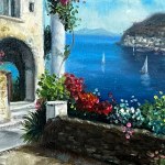 ANONIMO, View of the Coastline from a Terrace