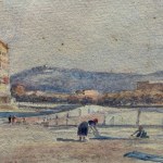 A. VIANELLI, River landscape (Unspecified location) - A. Vianelli