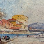 A. VIANELLI, River landscape (Unspecified location) - A. Vianelli