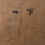 ANONIMO, Pair of drawings Pompeian scenes