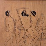 ANONIMO, Pair of drawings Pompeian scenes