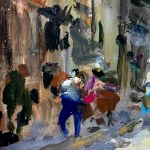 ANONIMO, Street scene with characters
