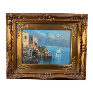 A. ZENO, Seaside view in Marechiaro (Naples) - A. Zeno