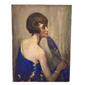 UNIDENTIFIED SIGNATURE, Woman with a fan
