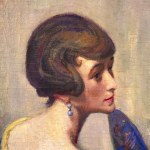 UNIDENTIFIED SIGNATURE, Woman with a fan