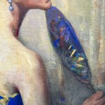 UNIDENTIFIED SIGNATURE, Woman with a fan