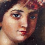 UNIDENTIFIED SIGNATURE, Woman with a hat