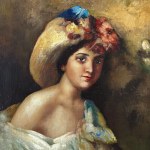 UNIDENTIFIED SIGNATURE, Woman with a hat