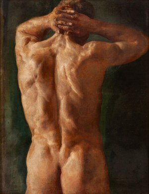 Jacek Malczewski (1854 Radom - 1929 Kraków), Akt męski, około 1885-86
