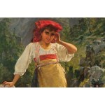 Pantaleon Szyndler (1846 Lipie k. Wielunia - 1905 Warszawa), Szczęśliwa pasterka z Picinisco w okolicach Neapolu, przed 1883