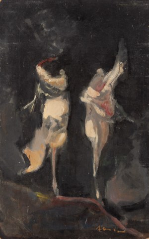 Alfred Aberdam (1894 Lwów - 1963 Paryż), Kompozycja z dwiema postaciami, 1961