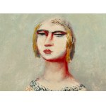 Zygmunt Dobrzycki (1896 Oleskin - 1970 Beauvallon), Portret kobiety w żółtej sukience