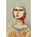 Zygmunt Dobrzycki (1896 Oleskin - 1970 Beauvallon), Portret kobiety w żółtej sukience