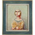 Zygmunt Dobrzycki (1896 Oleskin - 1970 Beauvallon), Portret kobiety w żółtej sukience