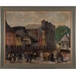 Ryszard Henryk Ostachiewicz (1911 Wilno - 1974 Szczecin), Rynek w Kazimierzu Dolnym, 1936