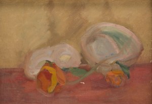 Witold Mars (1912 Rząsna Polska, Ukraina - 1985 Nowy Jork), Martwa natura z maską i różami