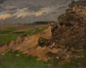 Marian Wawrzeniecki (1863 Warszawa - 1943 Warszawa), Pejzaż z zachmurzonym niebem, 1890