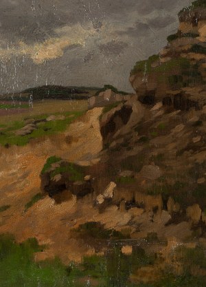 Marian Wawrzeniecki (1863 Warszawa - 1943 Warszawa), Pejzaż z zachmurzonym niebem, 1890