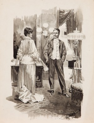 Isak ÅKERMARK (1857-1903), Rozmowa w salonie, ok. 1900