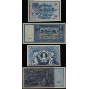 Niemcy, zestaw: 2 x 100 marek, 1908 i 1910