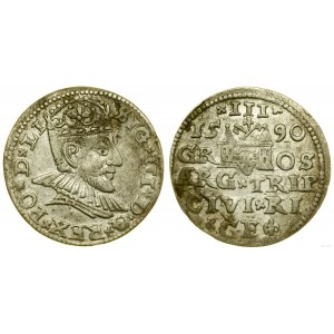 Polska, trojak, 1590, Ryga