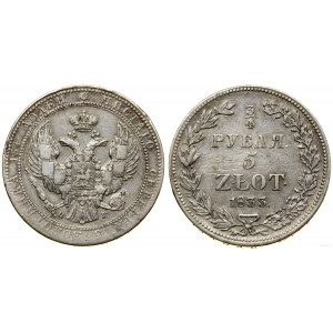 Polska, 3/4 rubla = 5 złotych, 1833 НГ, Petersburg