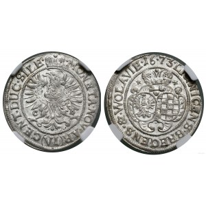 Śląsk, 6 krajcarów, 1673 CB, Brzeg