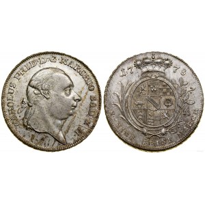 Niemcy, talar, 1778 HW, Durlach