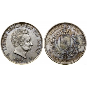 Niemcy, talar = 100 krajcarów, 1829, Karlsruhe