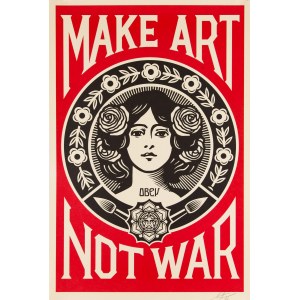 proj. Shepard FAIREY alias OBEY (b.1970), Make Art Not War, 2023