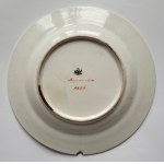 BARANOVKA. Porcelain plate with rose, Baranovka porcelain manufactory, 1894.