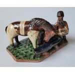 AZAREWICZ, Vilnius. Figural ceramic, glazed,