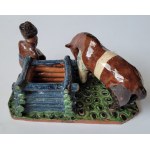 AZAREWICZ, Vilnius. Figural ceramic, glazed,